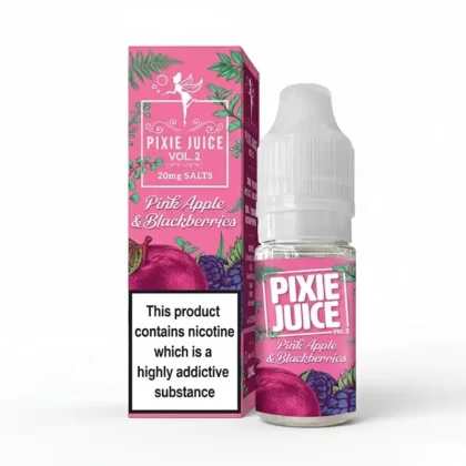 Pink Apple and Blackberries 10ml Nic Salt By Pixie Juice Vol 2