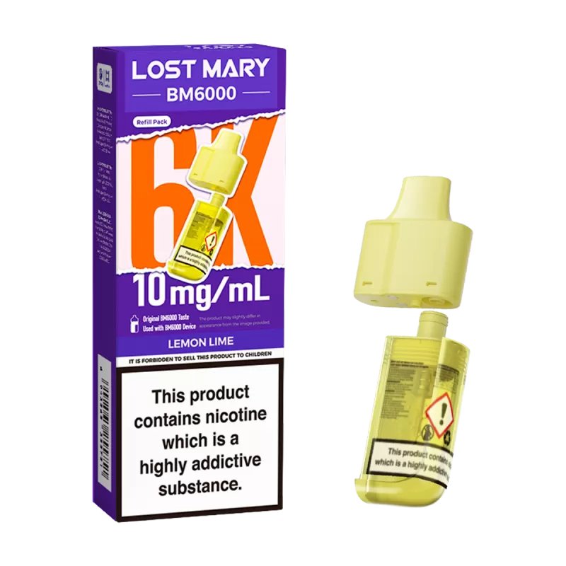 Lemon Lime Lost Mary BM6000 Refill Pack - 0mg - Vape Product - Image 2