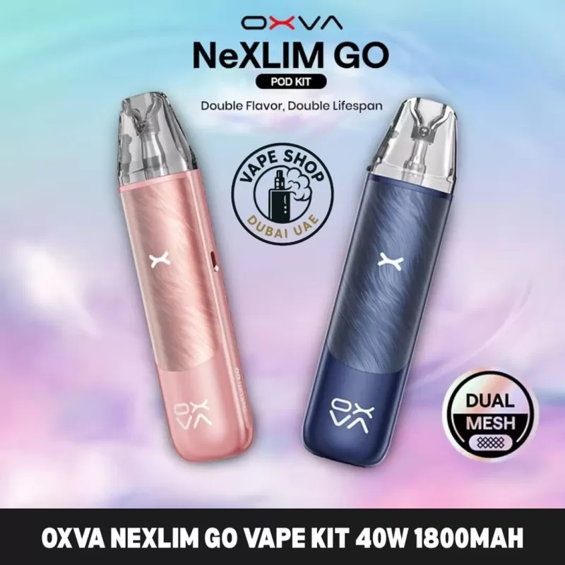 OXVA NeXlim Go Vape Kit 40W 1800mAh In UAE - Black Warrior, Rose Pink (E4F86B)