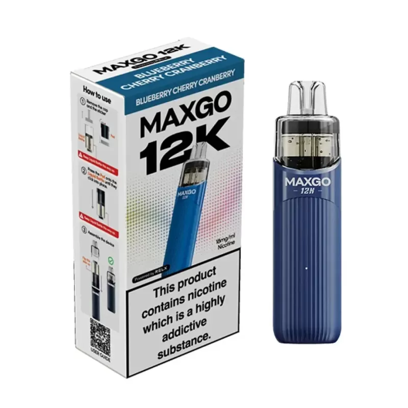 Relx Maxgo 12K Prefilled Pod Vape Kit (Expiry May 2026) - Blueberry Cherry Cranberry - Image 3