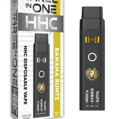 RA Royal CBD | HHC Three Strains In One Disposable Vape – 3000mg