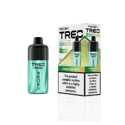 Feoba Treo 33000 Prefilled Pod Kit Xtreme Sour Apple - Nicotine Strength#20mg (FE62D6)