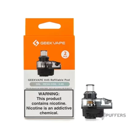 Geekvape H45 Replacement Pods - 0.4 ohm Mesh, 0.6 ohm Mesh (D5C063)