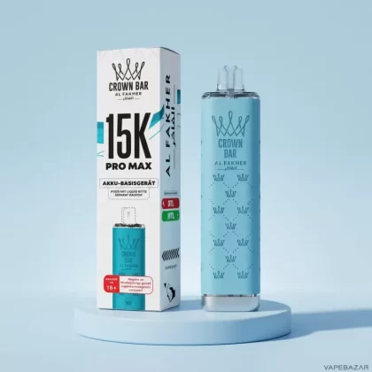 Al Fakher Crown Bar 15K Pro Max Basisgerät – Hellblau - Vapebazar