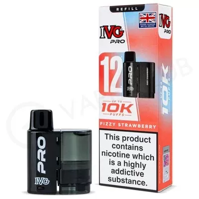 Fizzy Strawberry IVG Pro 12 Refill Pack - Ecigpremium