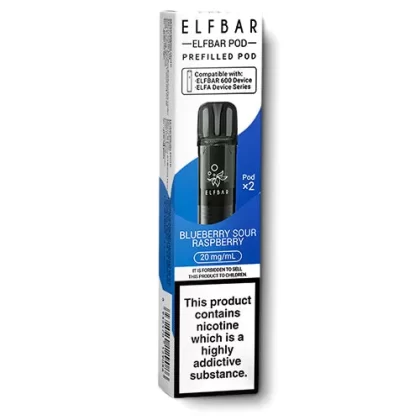 Blueberry Sour Raspberry Elfbar 600 Prefilled Pods - 20 mg/ml (464D43)