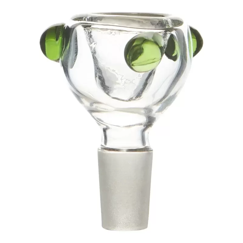 Green Dotted Bowl – 14mm Male - Vape Store