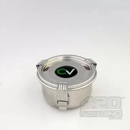 .175 Liter C-Vault Small Air Tight Metal Storage Jar With Boveda Pack