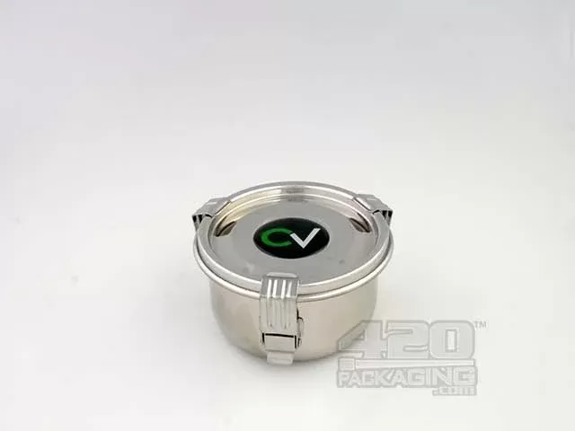 .175 Liter C-Vault Small Air Tight Metal Storage Jar With Boveda Pack