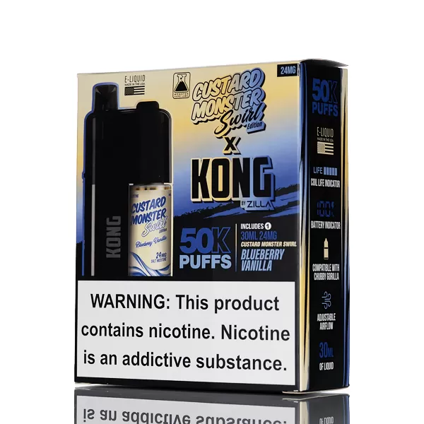 Monster Vape Labs X Kong by Zilla 50K Puffs Disposable - 2.4% 30mL - Mango Peach Guava Ice - Image 2