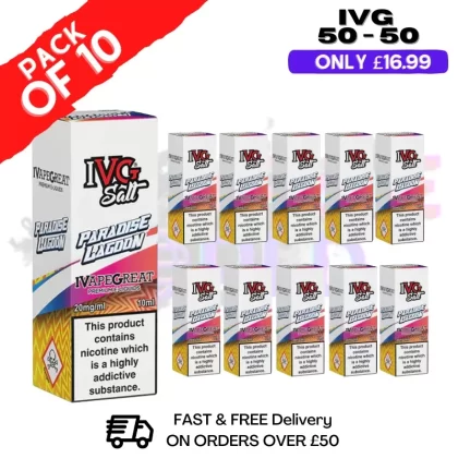 Paradise Lagoon IVG 50/50 Eliquid Box Of 10