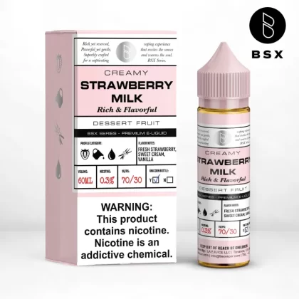 BSX Vapor BSX Series - Strawberry Milk - 60ML E-Liquid - 3MG