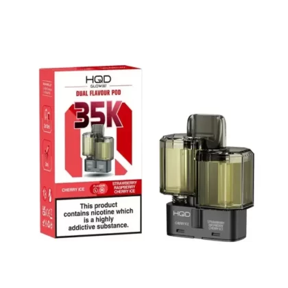 HQD Glow Air 35K Prefilled Pod Cherry Ice / Strawberry Raspberry Cherry Ice - Nicotine Strength#20mg (060D39)