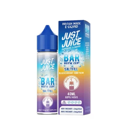 Just Juice Below Zero Blackcurrant Honeydew Saltfill Shortfill 40ml E-Liquid - Vapestore Co