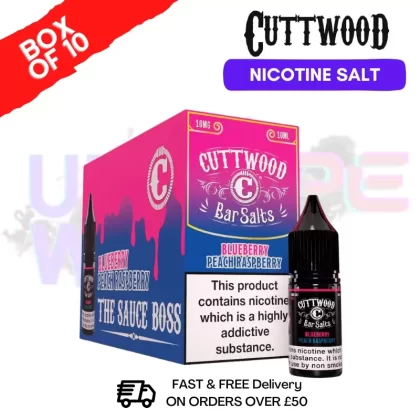 Blue Peach Rasp Cuttwood Bar Salt BOX OF 10