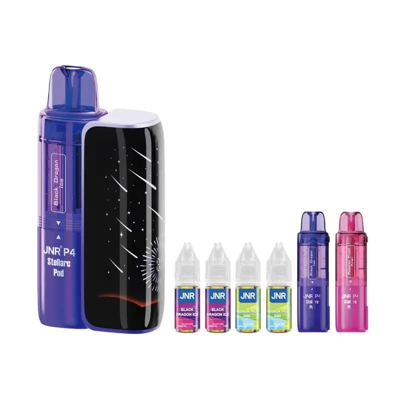JNR P4 Stellarc 100K Vape Kit - Blueberry Red Raspberry / Blueberry Pomegranate Ice - Image 2