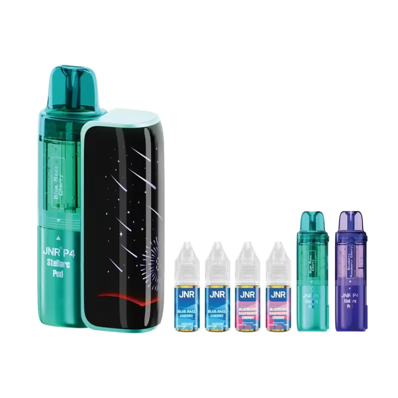 JNR P4 Stellarc 100K Vape Kit - Blueberry Red Raspberry / Blueberry Pomegranate Ice - Image 3