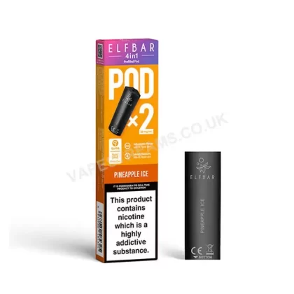Elf Bar 4 in 1 Pineapple Ice Prefilled Pods - Vapestreams Co