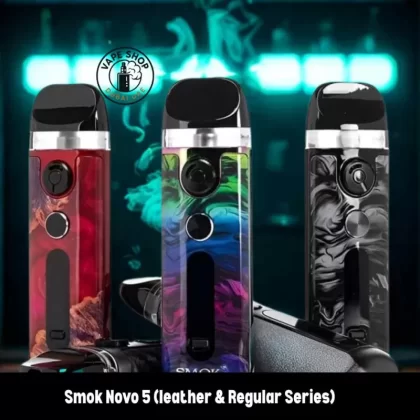 Smok Novo 5 (leather & Regular Series) Pod System In Dubai - Green-Blue Cobra, Silver-Black Cobra