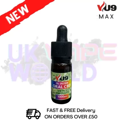 VU9 CBD Oil 1000mg Oral Oil 10ml – ONLY £15.99