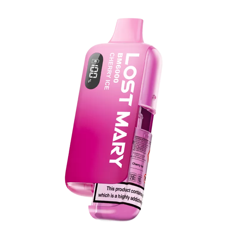Lost Mary BM6000 Vape Kit - Cherry Ice / 20mg - Vapeshop Co - Image 3