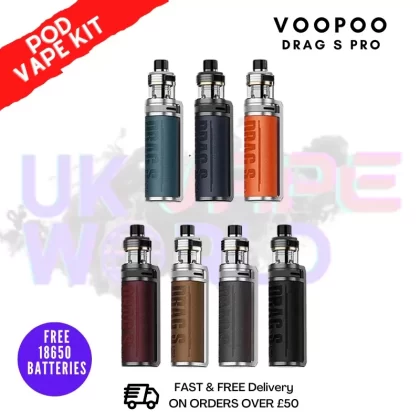 Voopoo Drag S Pro Vape Kit - Colour#California Orange>Mystic Red>Saphire Blue>Garda Blue>Classic Black>Sahara Brown>Basalt Grey