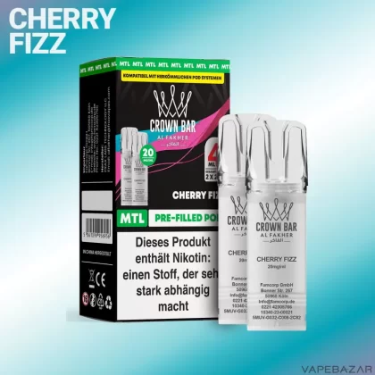 Al Fakher Pods Crown Bar 600 – MTL 20mg – Cherry Fizz - Kirsche