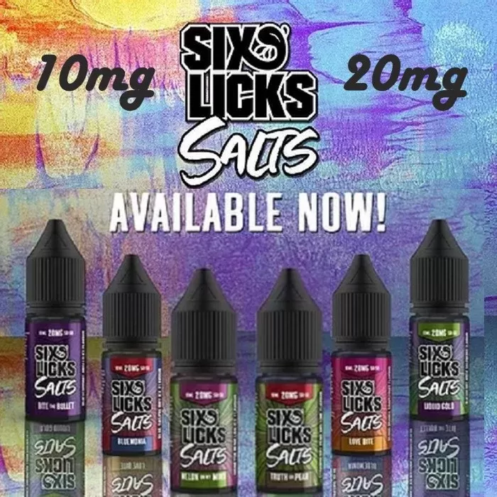 Six Licks Nic Salt 10ml – Multi Pack 3