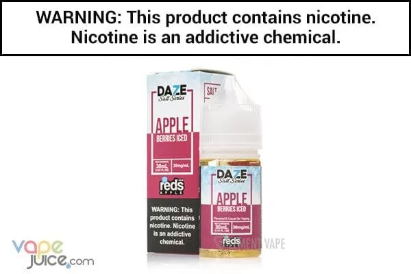 REDS BERRIES APPLE ICED BY 7 DAZE SYNTHETIC SALT 30ML - Vapejuice