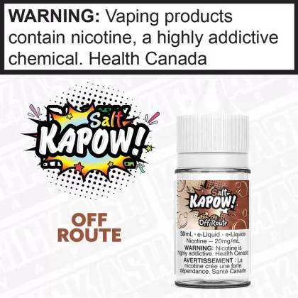 Off Route by Kapow Salt - Strength#12 mg/mL 30mL ONTARIO EXCISE STAMP>20mg/mL 30mL ONTARIO EXCISE STAMP