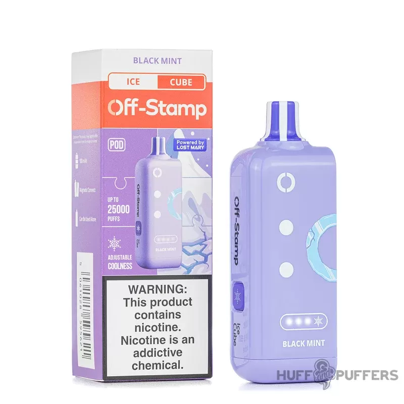 Off-Stamp Ice Cube Pod 5% Nicotine - Flavor#Apple Pear>Bangin’ Pineapple>Black Mint>Blue Razz Dragonfruit>Cool Mint>Double Mint>Forest Mint>Peach Medley>Pomegranate Blast>Sour Strawberry Dra