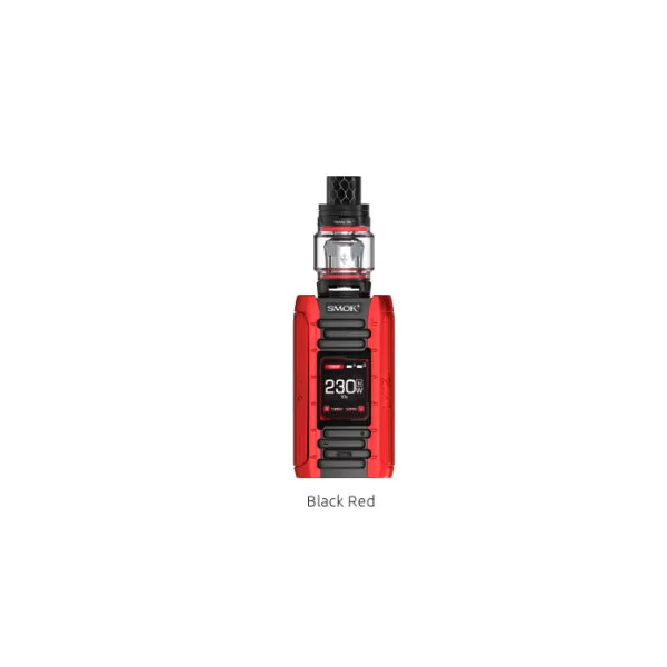 SMOK E-Priv 230W TC Starter Kit With TFV12 Prince Tank (8ML) - Black and Red - Image 2