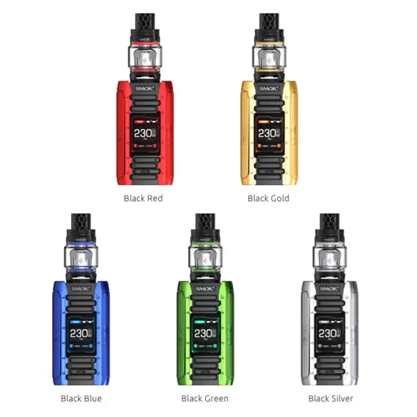 SMOK E-Priv 230W TC Starter Kit With TFV12 Prince Tank (8ML) - Black and Red - Image 3