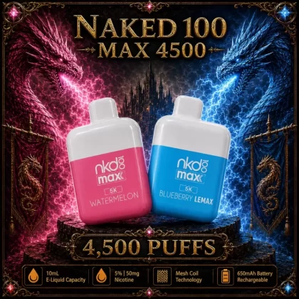 Naked 100 Max 4500 - Cinnamon Funnel Cake (BLK Series)