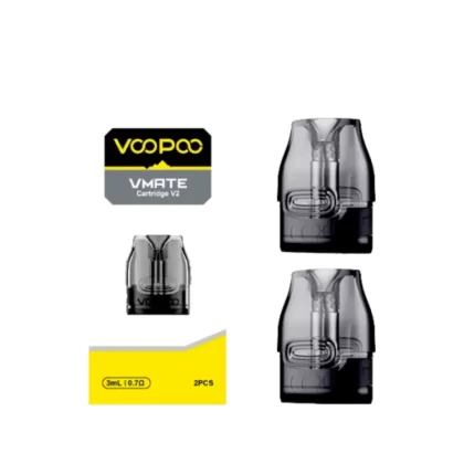 Voopoo Vmate V2 Replacement Pod Cartridges 0.7Ω/1.2Ω – 3ML - Vape Product, Vape Product; Large (A79E92)