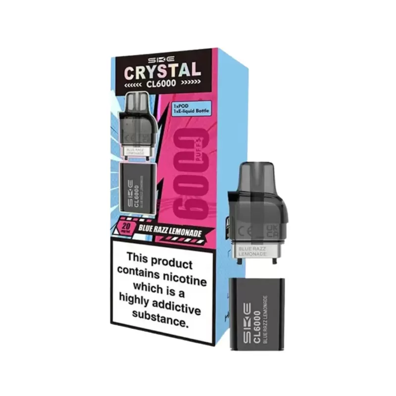 SKE Crystal CL6000 Prefilled Vape Pods - Lemon Lime - Image 2