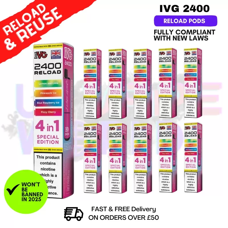 Special Edition IVG 2400 RELOAD Pods – Box Of 10