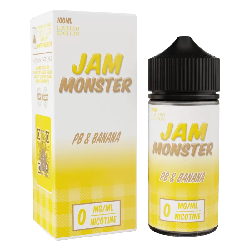 Jam Monster - PB & Banana - 100ML E-Liquid - 6MG