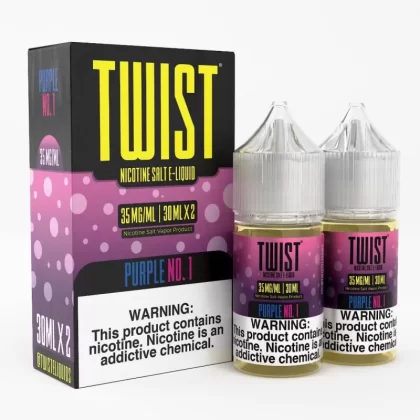 Twist e-Liquids Salt Purple No. 1 eJuice - 60mL (2x30mL); Vape Product, Vape Product; Twist eLiquids (A19FB1)