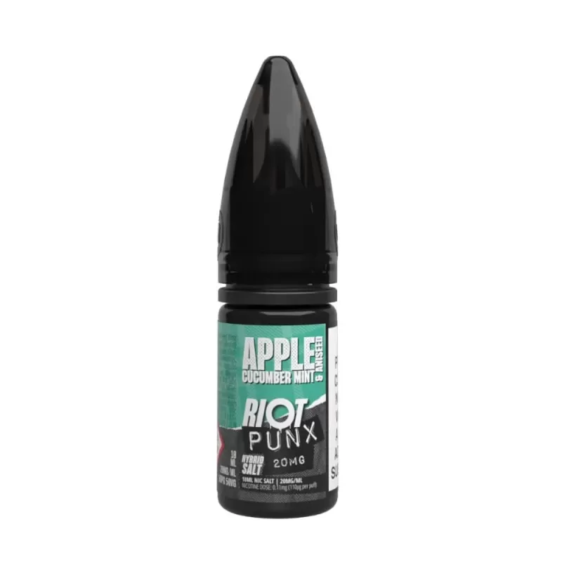 Apple, Cucumber, Mint & Aniseed Hybrid Salt Punx Series by Riot Squad (10ml) - 10mg