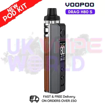 Brown VooPoo Drag H80 S Pod Kit