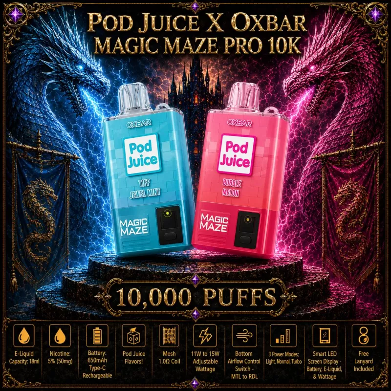 Pod Juice x OXBAR Magic Maze Pro 10K - Vapeciga