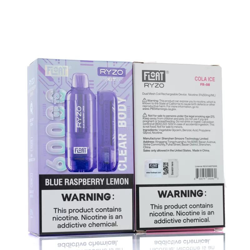Float Ryzo 60K Disposable Vape Kit - Blue Razz - Image 3