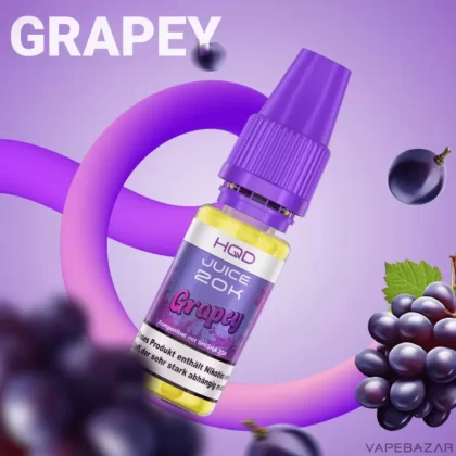 HQD 20K Juice Liquid – Grapey - demineralisiertes Wasser / Propylenglykol / pflanzliches Glycerin / Aromastoffe / Nikotin / 3mg/ml