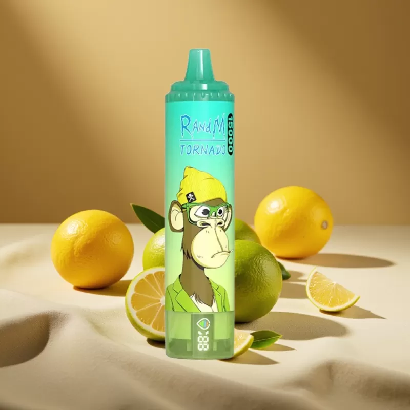 RandM Fumot Tornado 15000 Puffs 25ml Mesh Disposable Vape Lemon Lime