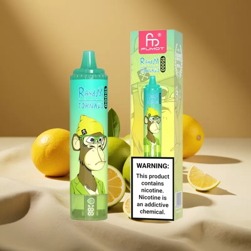 RandM Fumot Tornado 15000 Puffs 25ml Mesh Disposable Vape Lemon Lime - Image 2
