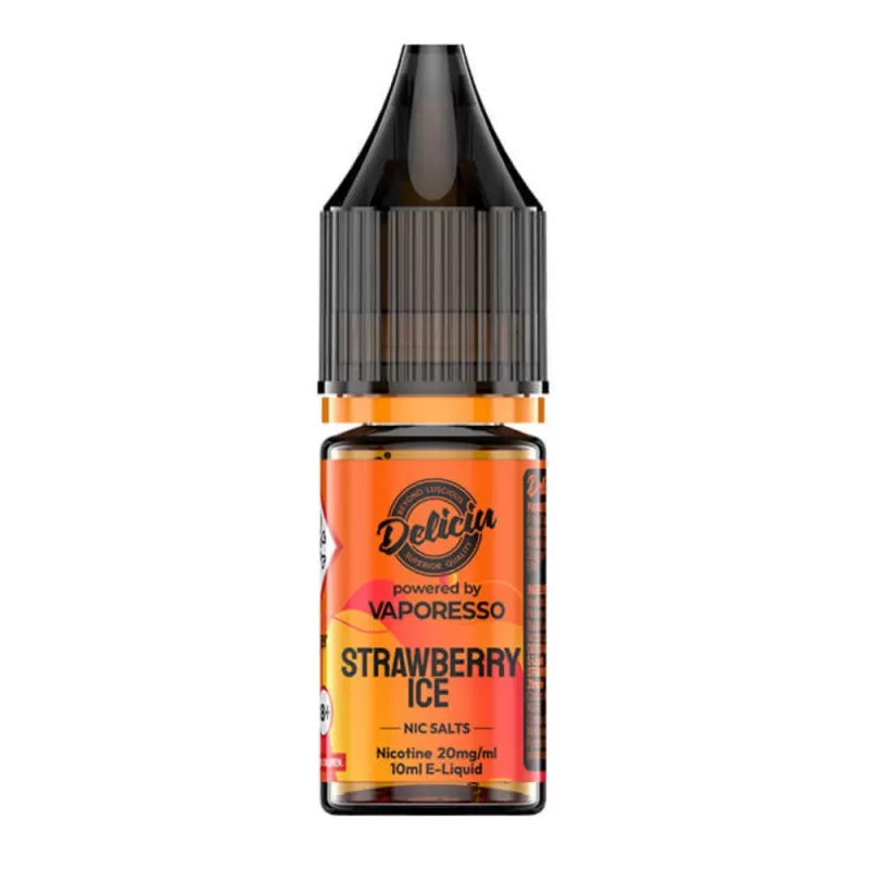 Strawberry Ice Nic Salt E-Liquid by Deliciu (10ml) - 20mg