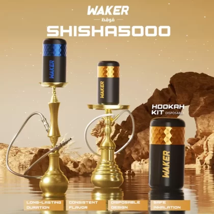 WAKER Shisha 5000 E-Hookah powered by YOOZ - 5000 Puffs - Watermelon Ice