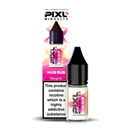 Hub Bub PIXL Nic Salt E-Liquid – 10mg & 20mg | 10ml Bottle | 5 or 10 Pack Options
