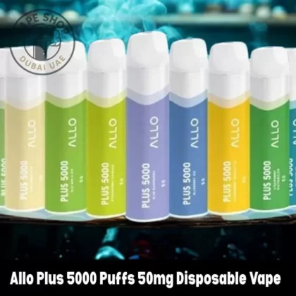 Allo Plus 5000 Puffs 50mg Disposable Vape In Dubai - Blue Raspberry, Blueberry Ice; BOX OF 10 PCS (2312DB)